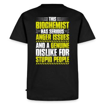 Biochemiker Biochimie Biochimie Biochimiste - T-shirt Premium bio Homme - noir - Dos - Nico (187cm)