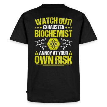 Biochemiker Biochemie Biochemistry Biochemist - Men's Premium Organic T-Shirt - black - Back - Nico (187cm)