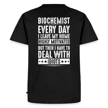 Biochemiker Biochemie Biochemistry Biochemist - Männer Premium Bio T-Shirt - Schwarz - Hinten - Nico (187cm)
