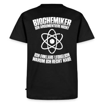 Biochemiker Biochimie Biochimie Biochimiste - T-shirt Premium bio Homme - noir - Dos - Nico (187cm)