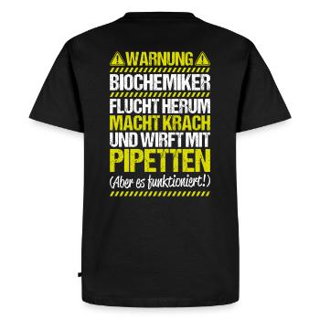 Biochemiker Biochimie Biochimie Biochimiste - T-shirt Premium bio Homme - noir - Dos - Nico (187cm)