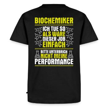 Biochemiker Biochimie Biochimie Biochimiste - T-shirt Premium bio Homme - noir - Dos - Nico (187cm)