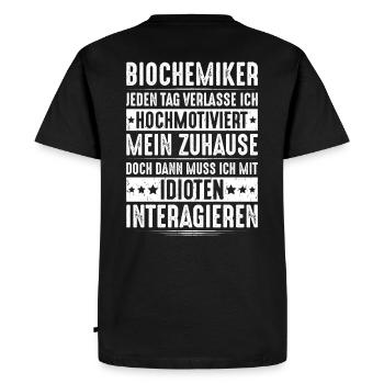 Biochemiker Biochimie Biochimie Biochimiste - T-shirt Premium bio Homme - noir - Dos - Nico (187cm)