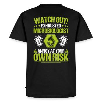 Microbiology Microbiologist Biology Biologist - Men's Premium Organic T-Shirt - black - Back - Nico (187cm)