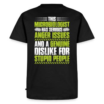 Microbiology Microbiologist Biology Biologist - Men's Premium Organic T-Shirt - black - Back - Nico (187cm)