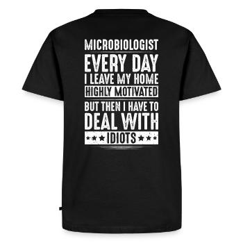 Microbiology Microbiologist Biology Biologist - Men's Premium Organic T-Shirt - black - Back - Nico (187cm)