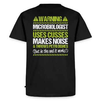 Microbiology Microbiologist Biology Biologist - Men's Premium Organic T-Shirt - black - Back - Nico (187cm)