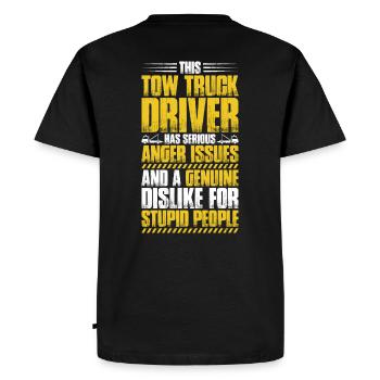 Conducteur de dépanneuse de service - T-shirt Premium bio Homme - noir - Dos - Nico (187cm)