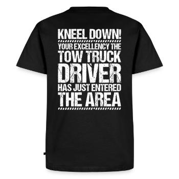 Conducteur de dépanneuse de service - T-shirt Premium bio Homme - noir - Dos - Nico (187cm)