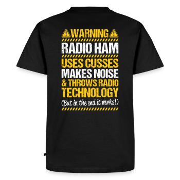 Amateurfunker Amateurfunk Radio Ham Amateur Radio - T-shirt Premium bio Homme - noir - Dos - Nico (187cm)
