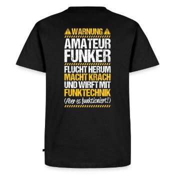 Amateurfunker Amateurfunk Radio Ham Amateur Radio - Männer Premium Bio T-Shirt - Schwarz - Hinten - Nico (187cm)
