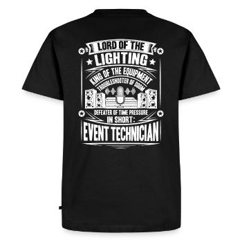 Veranstaltungstechniker Event Technician - Men's Premium Organic T-Shirt - black - Back - Nico (187cm)