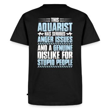 Aquaristique Aquariophile Aquarium Poissons Aquariophile - T-shirt Premium bio Homme - noir - Dos - Nico (187cm)
