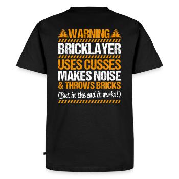 Maître Maçonnerie Maçonnerie Maçon Maçon - T-shirt Premium bio Homme - noir - Dos - Nico (187cm)