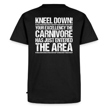 Carnivore Diät Carnivore Ernährung Carnivore Diet - T-shirt Premium bio Homme - noir - Dos - Nico (187cm)