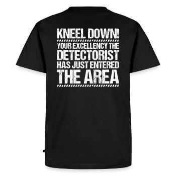 Detectorist Sondler Metal Detectorist - Men's Premium Organic T-Shirt - black - Back - Nico (187cm)