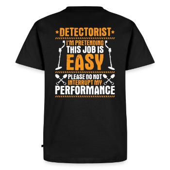 Détecteur Sondler Détecteur de métaux - T-shirt Premium bio Homme - noir - Dos - Nico (187cm)