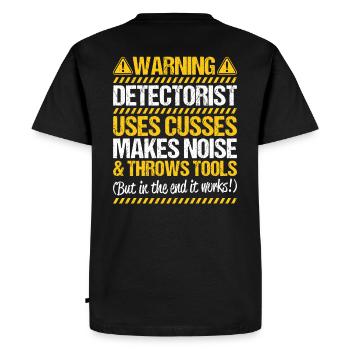 Detectorist Sondler Metal Detectorist - Men's Premium Organic T-Shirt - black - Back - Nico (187cm)