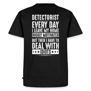 Detectorist Detectorist Metal Detectorist - Men's Premium Organic T-Shirt - black - Back - Nico (187cm)