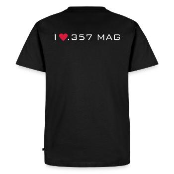 357 - Men's Premium Organic T-Shirt - black - Back - Nico (187cm)