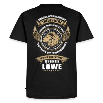 Löwe Sternzeichen Horoskop Geschenk - Männer Premium Bio T-Shirt - Schwarz - Hinten - Nico (187cm)