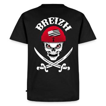 breizh bretagne révolution 03 - T-shirt Premium bio Homme - noir - Dos - Nico (187cm)