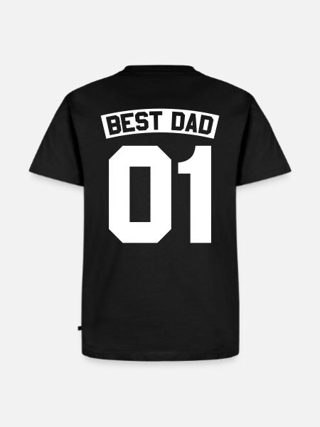 Best Dad - Männer Premium Bio T-Shirt - Schwarz