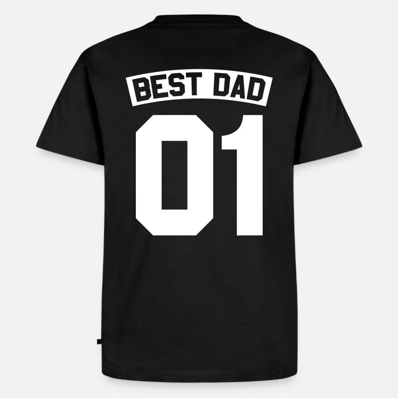 Best Dad - Männer Premium Bio T-Shirt - Schwarz