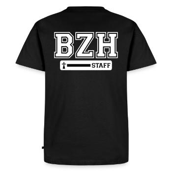 breizh staff logo - Men's Premium Organic T-Shirt - black - Back - Nico (187cm)