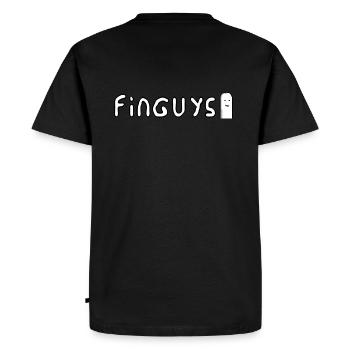 finguys - Men's Premium Organic T-Shirt - black - Back - Nico (187cm)