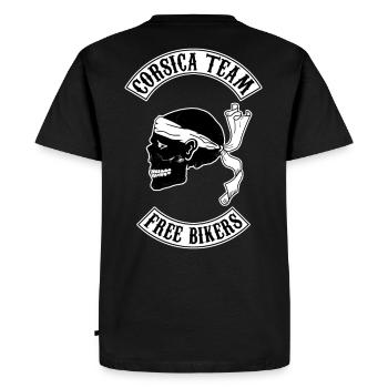 Corsica Skull Team - T-shirt Premium bio Homme - noir - Dos - Nico (187cm)