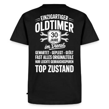 30e anniversaire de service - collègue de travail - T-shirt Premium bio Homme - noir - Dos - Nico (187cm)