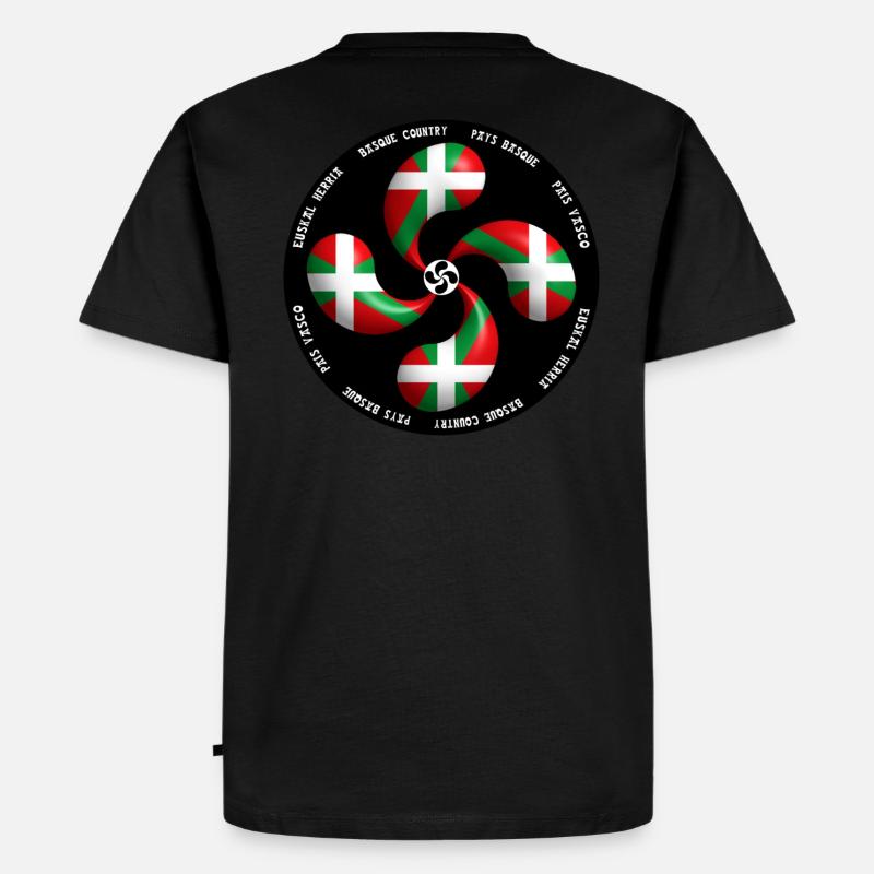croix_basque_02 - Männer Premium Bio T-Shirt - Schwarz