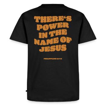 Nom de Jésus - dessein chrétien - T-shirt Premium bio Homme - noir - Dos - Nico (187cm)