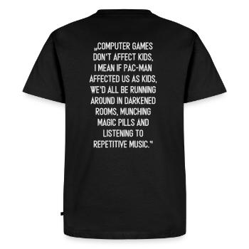 Les jeux d'ordinateur n'affectent pas les enfants - T-shirt Premium bio Homme - noir - Dos - Nico (187cm)