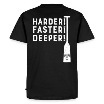 Dragon Boat Paddle durcisseurs! Plus vite! Plus profond! canoë - T-shirt Premium bio Homme - noir - Dos - Nico (187cm)