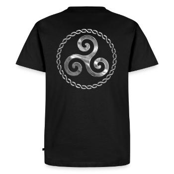triskel breizh - T-shirt Premium bio Homme - noir - Dos - Nico (187cm)