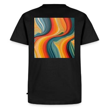 wave - T-shirt Premium bio Homme - noir - Dos - Nico (187cm)