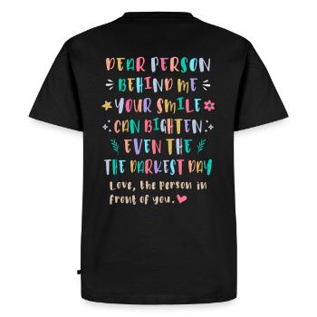 Your Smile Can Brighten the Darkest Day - Men's Premium Organic T-Shirt - black - Back - Nico (187cm)