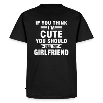 Pretty girlfriend gift idea - Men's Premium Organic T-Shirt - black - Back - Nico (187cm)