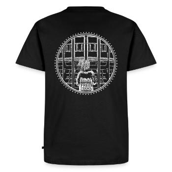 Support Freetekno - Männer Premium Bio T-Shirt - Schwarz - Hinten - Nico (187cm)