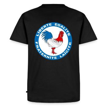 france coq symbole - T-shirt Premium bio Homme - noir - Dos - Nico (187cm)