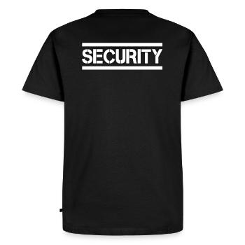 Security Security Bouncer Disco Door Guard Service - Men's Premium Organic T-Shirt - black - Back - Nico (187cm)