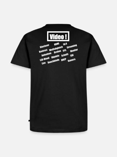 Videotechniker Wortschatz - Männer Premium Bio T-Shirt - Schwarz