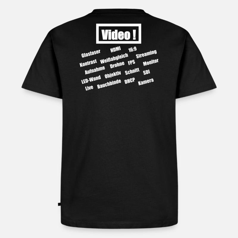 Videotechniker Wortschatz - Männer Premium Bio T-Shirt - Schwarz