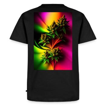 Résumé Cannabis - T-shirt Premium bio Homme - noir - Dos - Nico (187cm)