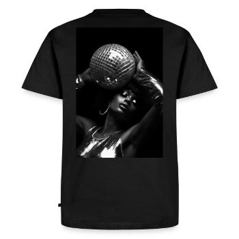 QUEEN VIBES - Männer Premium Bio T-Shirt - Schwarz - Hinten - Nico (187cm)
