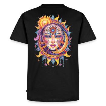 Artful Sun - Men's Premium Organic T-Shirt - black - Back - Nico (187cm)