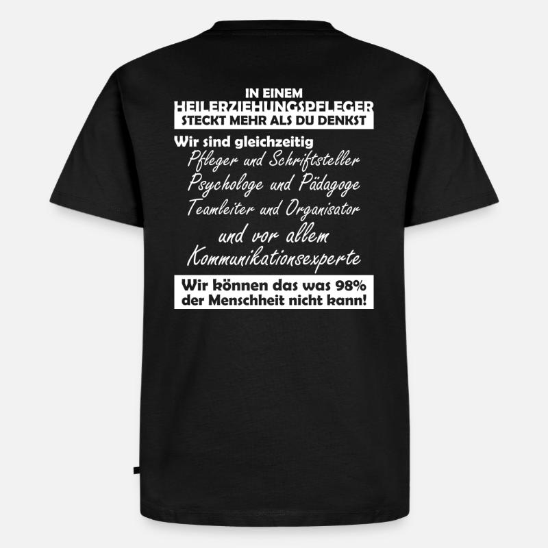 Heilerziehungspfleger - Männer Premium Bio T-Shirt - Schwarz