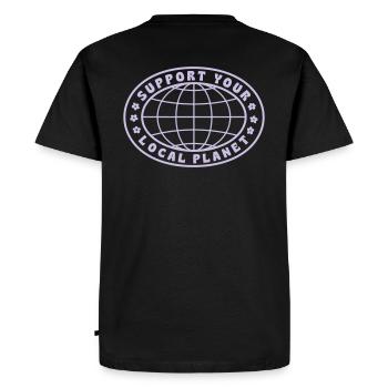 SUPPORT YOUR LOCAL PLANET - Men's Premium Organic T-Shirt - black - Back - Nico (187cm)